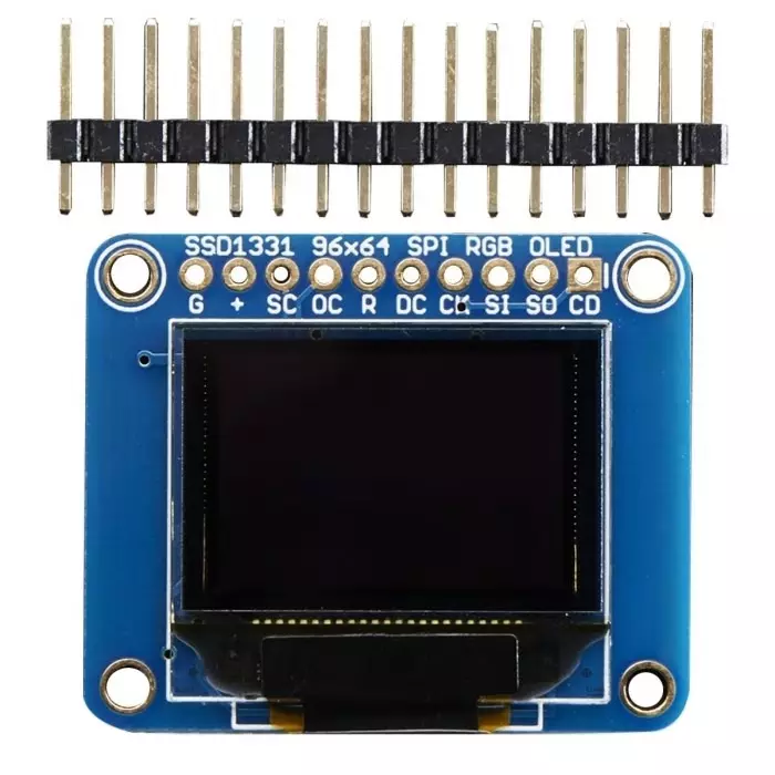 ADAFRUIT INDUSTRIES Mini Color OLED 0.96in OLED Display Breakout Board With micro SD holder, 684