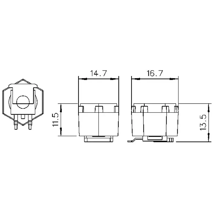 Polymer Optics Lens Assembly LED Lens & Holder, 14.9x12.9x12.45 mm, 17.55x15.2x11.7 mm Dimensions, 6° Viewing Angle, 170/182 (Pack of 2)
