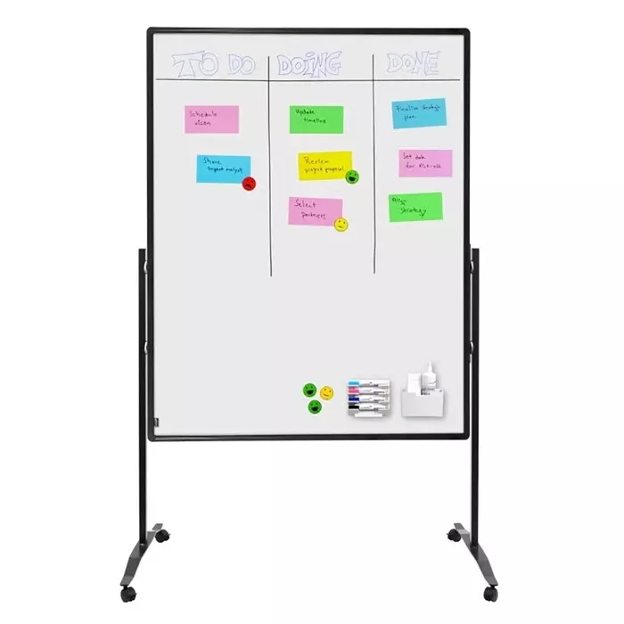 Legamaster Wheeled White Office Divider 2260 mm Height 1200 mm Width, 7-204810