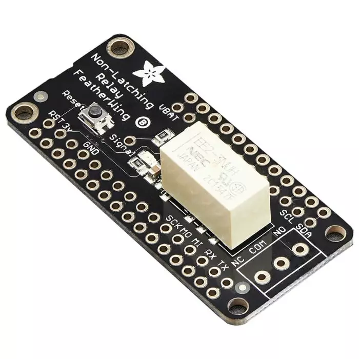 ADAFRUIT INDUSTRIES Adafruit Feather Non-Latching Relay FeatherWing Development Board, 2895