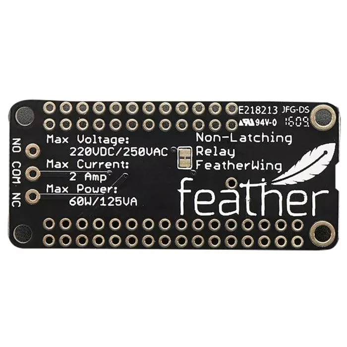 ADAFRUIT INDUSTRIES Adafruit Feather Non-Latching Relay FeatherWing Development Board, 2895