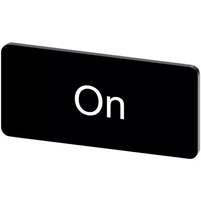 Siemens Labeling Plate, On, 3SU1900-0AC16-0DJ0