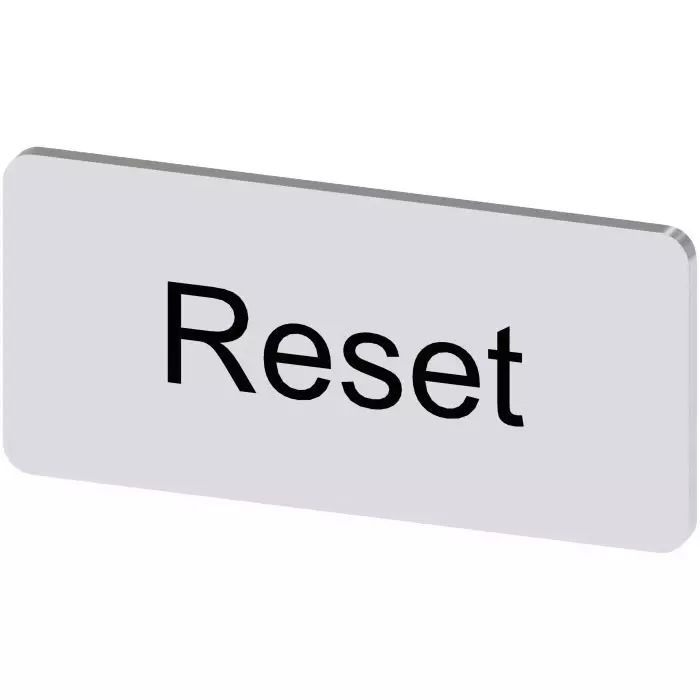 Siemens Labeling Plate, Reset, 3SU1900-0AC81-0DU0