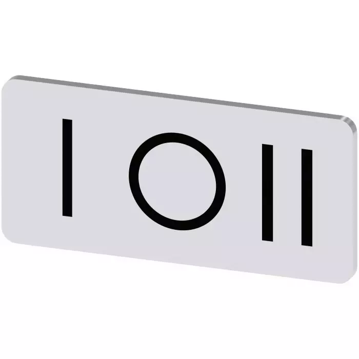 Siemens Labeling Plate, I - O - II, 3SU1900-0AC81-0QK0