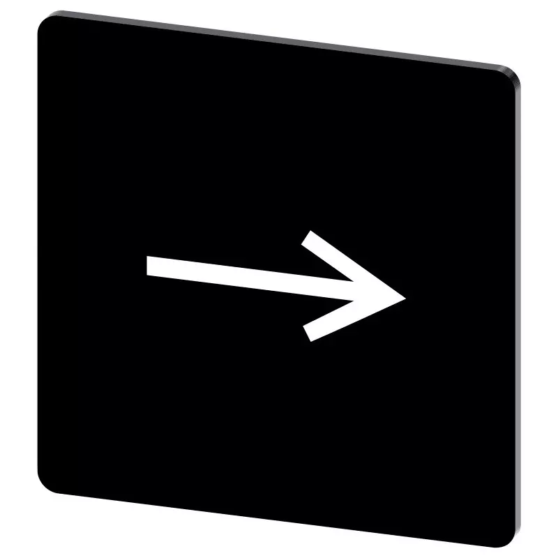 Siemens Labeling Plate, Right Arrow, 3SU1900-0AE16-0QR0