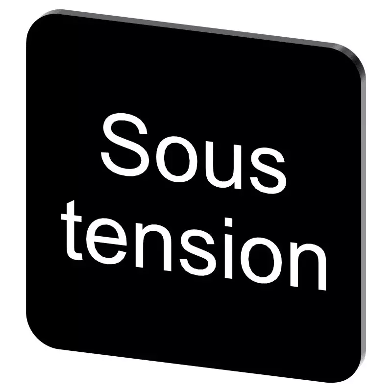 Siemens Labeling Plate, Sous Tension, 3SU1900-0AF16-0GS0