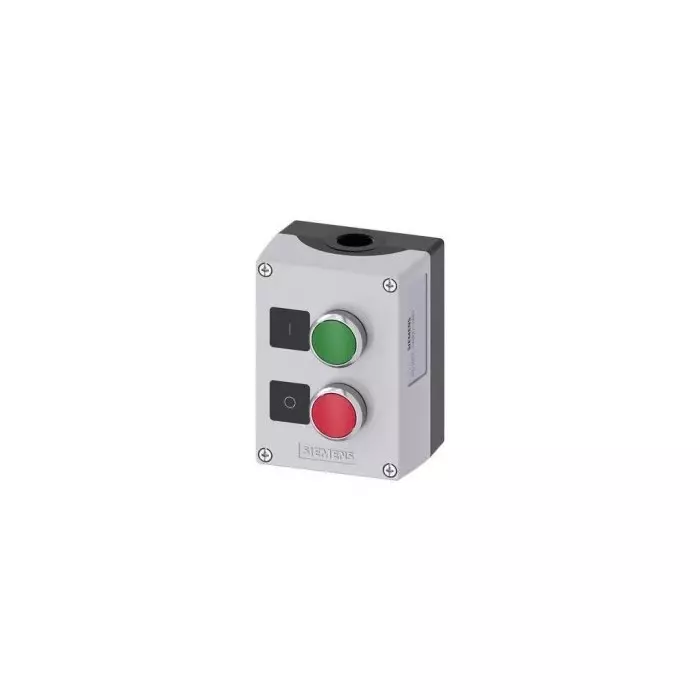 Siemens Grey Plastic 3SU1801 Control Station Enclosure - 22mm Diameter, 3SU1802-0AK00-1AB1