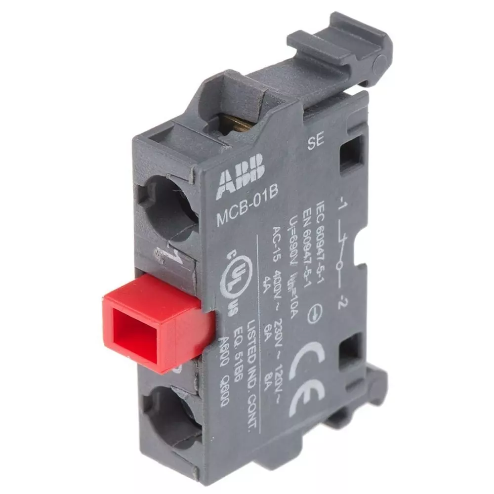 ABB Modular Series Contact Block, 690V, 1NC, 1SFA611610R2010MCB-01B