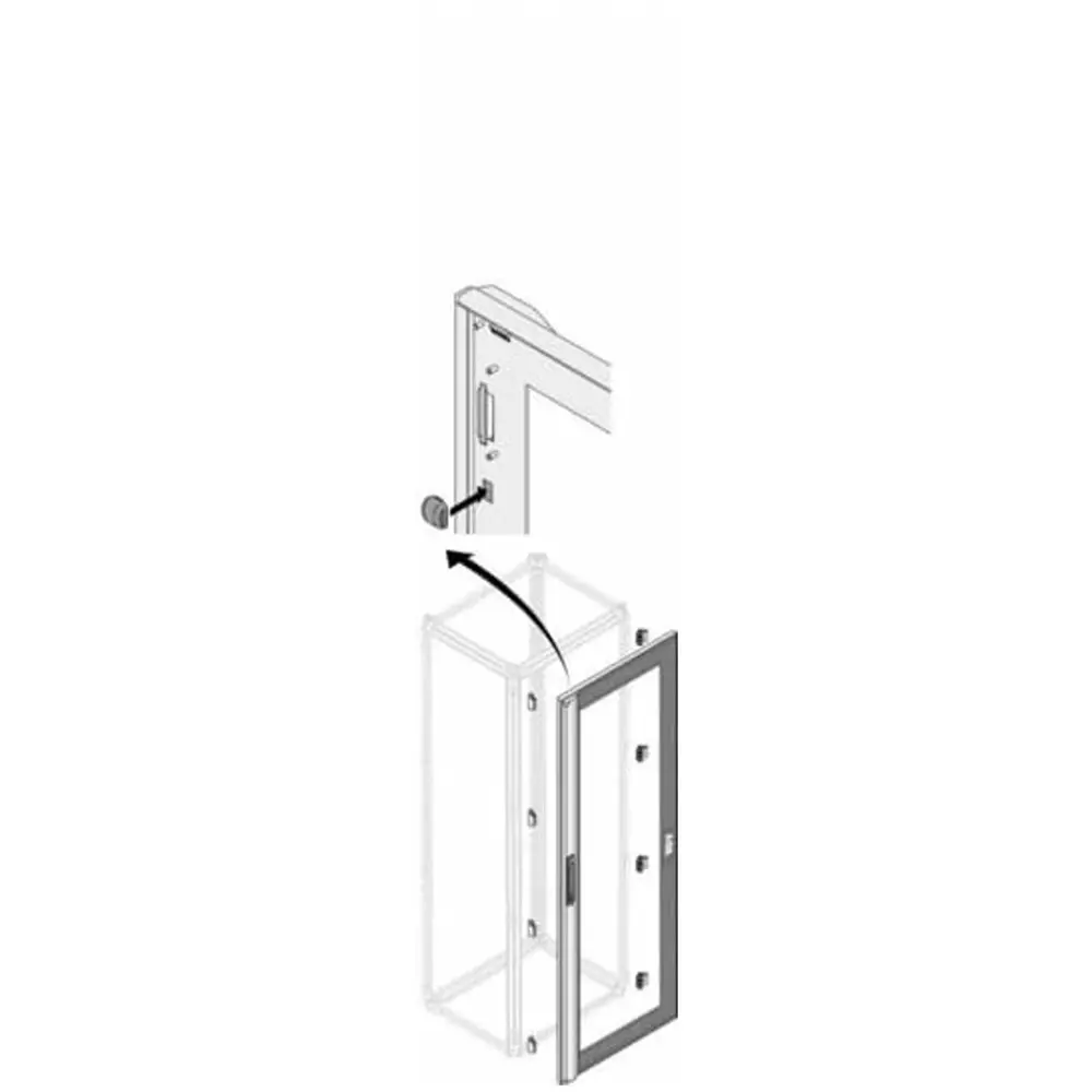 ABB PDLG Series Lockable Pickled Steel Sheet RAL 7035 Transparent Door, 2000mm H, 600mm W, 15mm L for Use with PDLG2420, 1STQ007337A0000