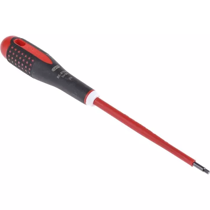Bahco Hexagon Screwdriver 3 mm Tip 125 mm Blade VDE/1000V 247 mm Overall Length, BE-8703S