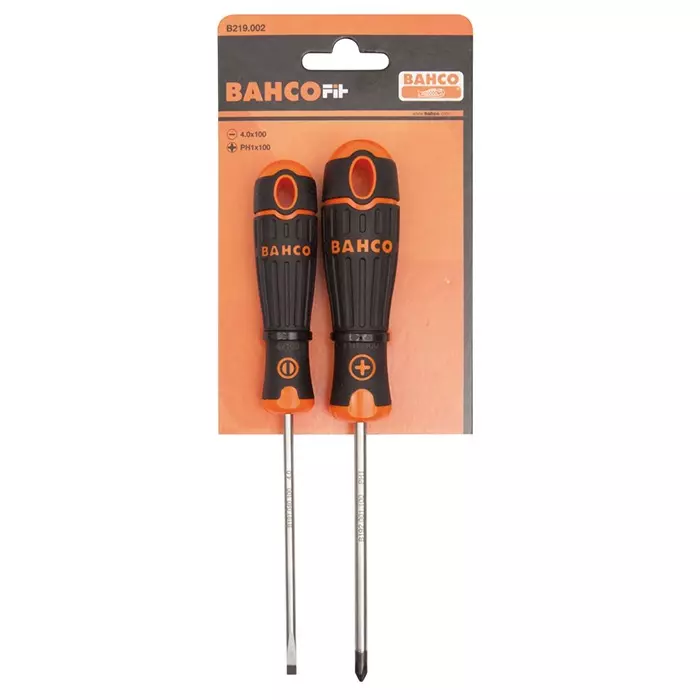 Bahco Phillips Slotted Screwdriver Set, B219.002 (Set of 2 Pcs)