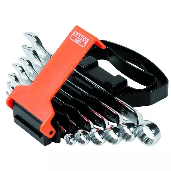 Bahco 1952M Series Ring Spanner Set 8-17 mm Alloy Steel, 1952M/SH6 (Set of 6 Pcs)