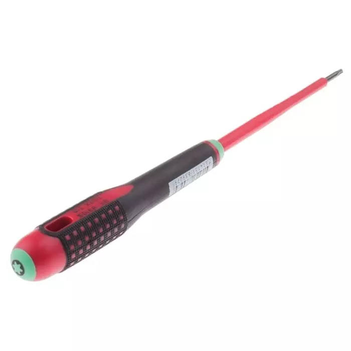 Bahco Torx Screwdriver T10 Tip 100 mm Blade VDE/1000V 222 mm Overall Length, BE-8910S
