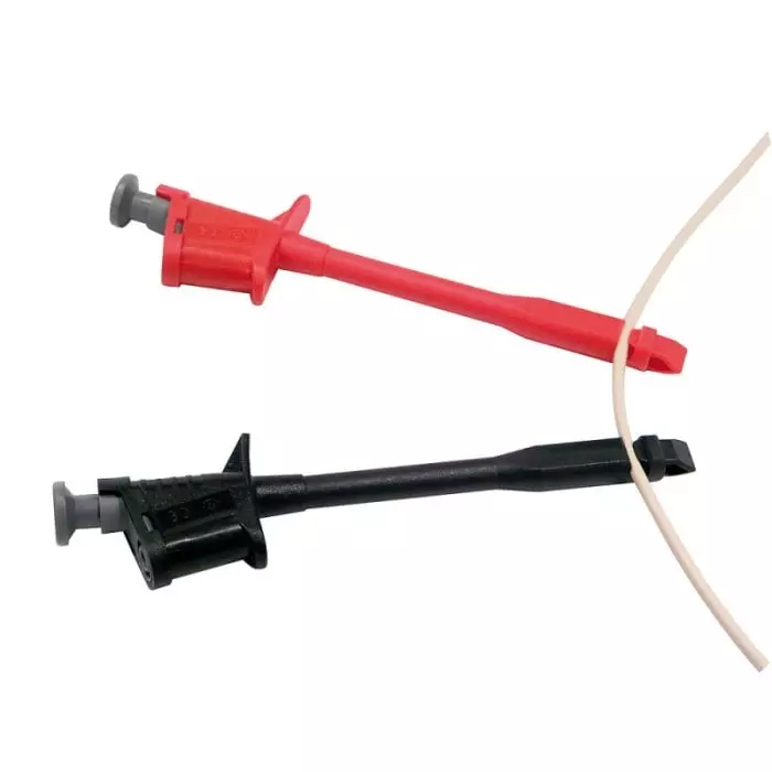 CHAUVIN ARNOUX Insulation Piercing Clips Red & Black for Use with Multimeter, P01102055Z (Set of 2 Pcs)
