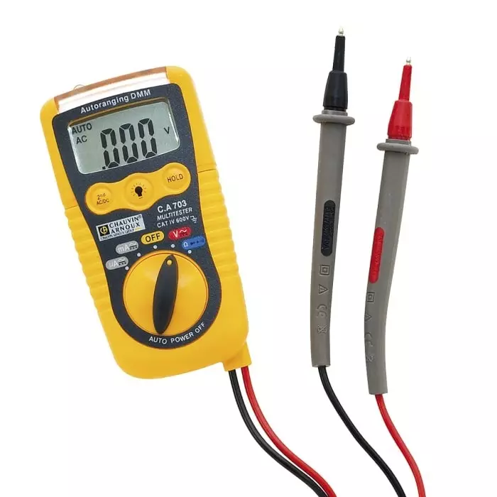 CHAUVIN ARNOUX Handheld Digital Multimeter 200 mA AC 200 m A DC 600 V AC, P01191740Z