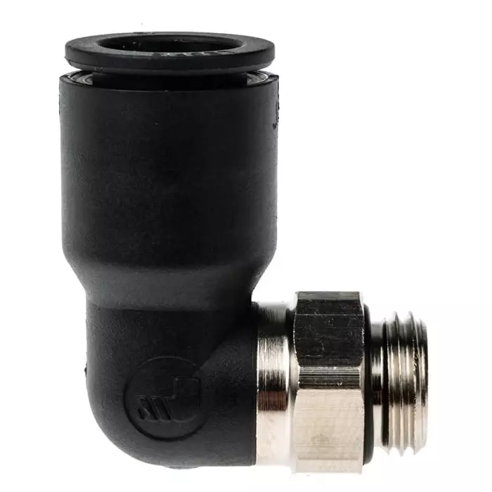 Legris LF3000 Series Elbow Threaded Adaptor G 1/4 Male to Push In 12 mm Threaded-to-Tube Connection Style, 3199 12 13 (Pack of 2 Pcs)