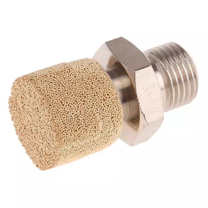 Legris 0672 Series Pneumatic Silencer Brass Sintered Bronze 12 Bar Threaded G 1/8 Male
