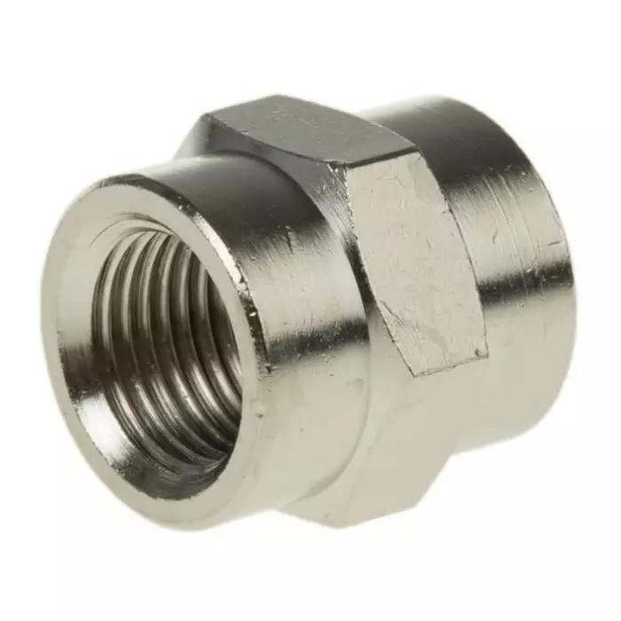 Legris LF3000 Series Straight Threaded Adaptor G 1/8 Female to G 1/8 Female Threaded Connection Style, 0902 00 10 (Pack of 5 Pcs)