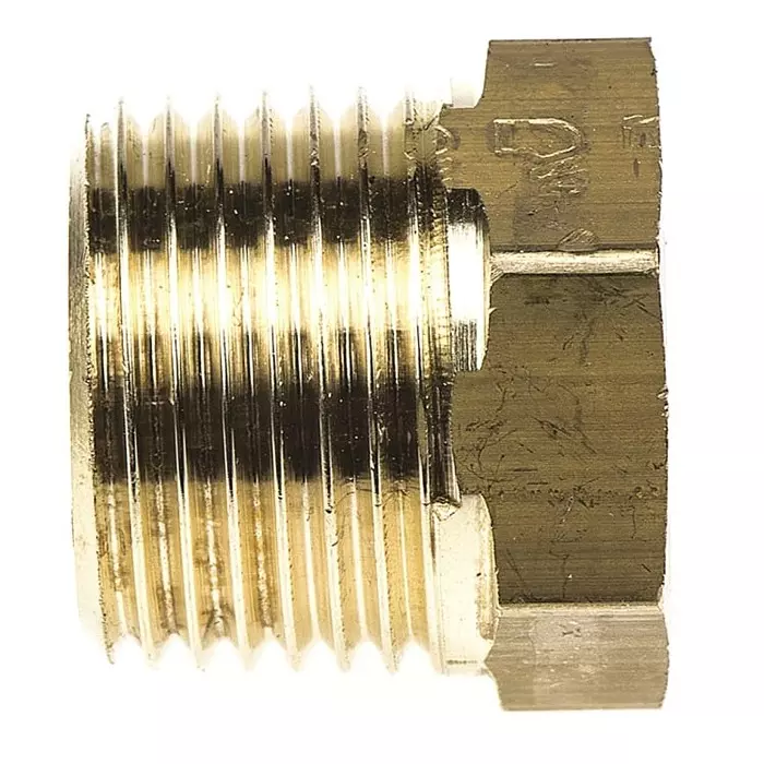 Legris Brass Pipe Fitting Straight Threaded Reducer Male R 3/8 inch to Female G 1/4in, 0163 17 13 (Pack of 5 Pcs)