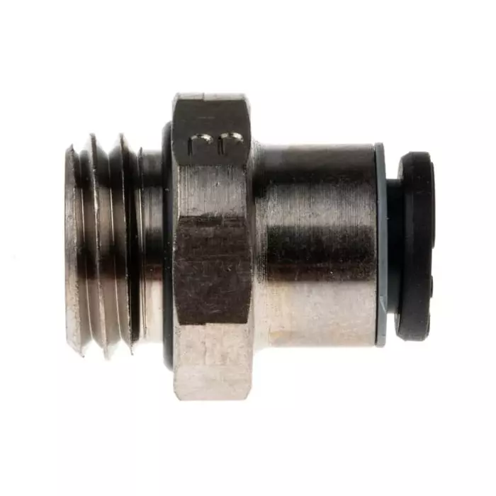 Legris LF3000 Series Straight Threaded Adaptor M12 Male to Push In 6 mm Threaded-to-Tube Connection Style, 3101 06 67 (Pack of 5 Pcs)