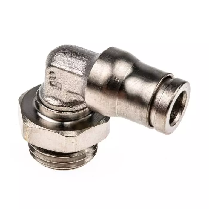 Legris LF3600 Series Elbow Threaded Adaptor G 1/4 Male to Push In 6 mm Threaded-to-Tube Connection Style, 3699 06 13 (Pack of 5 Pcs)