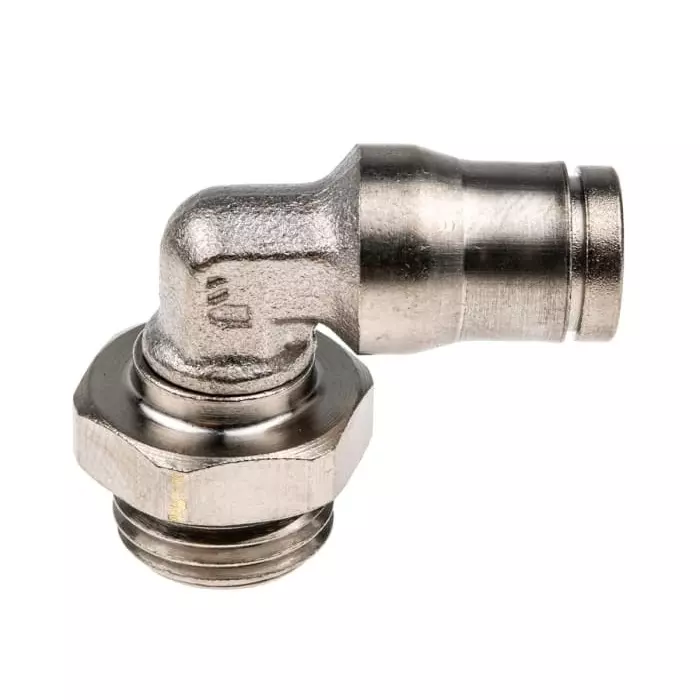 Legris LF3600 Series Elbow Threaded Adaptor G 1/4 Male to Push In 6 mm Threaded-to-Tube Connection Style, 3699 06 13 (Pack of 5 Pcs)