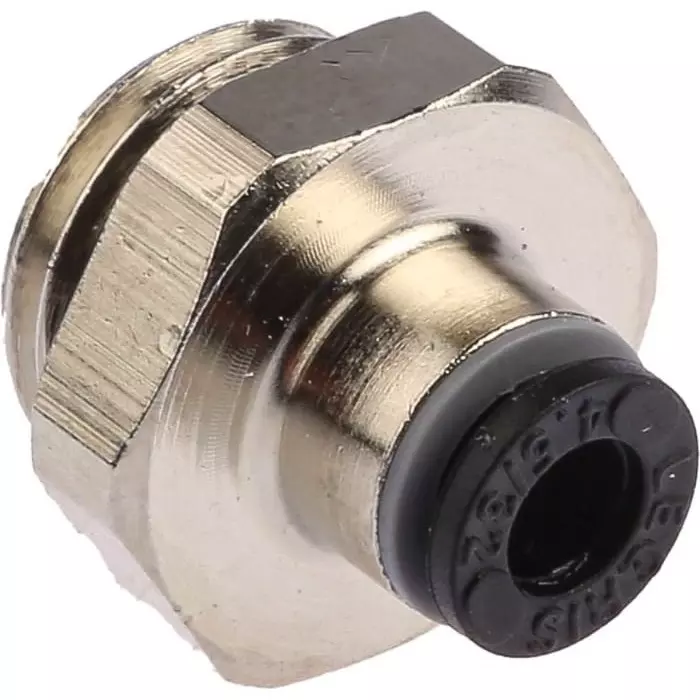 Legris LF3000 Series Straight Threaded Adaptor G 1/4 Male to Push In 4 mm Threaded-to-Tube Connection Style, 3101 04 13 (Pack of 5 Pcs)