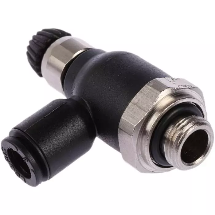 Legris 7060 Series Threaded Exhaust Regulator G 1/8 Male Inlet Port x 6 mm Tube Outlet Port, 7060 06 10
