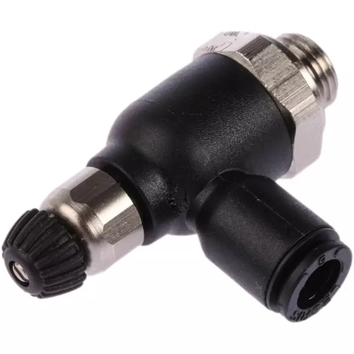Legris 7060 Series Threaded Exhaust Regulator G 1/8 Male Inlet Port x 6 mm Tube Outlet Port, 7060 06 10