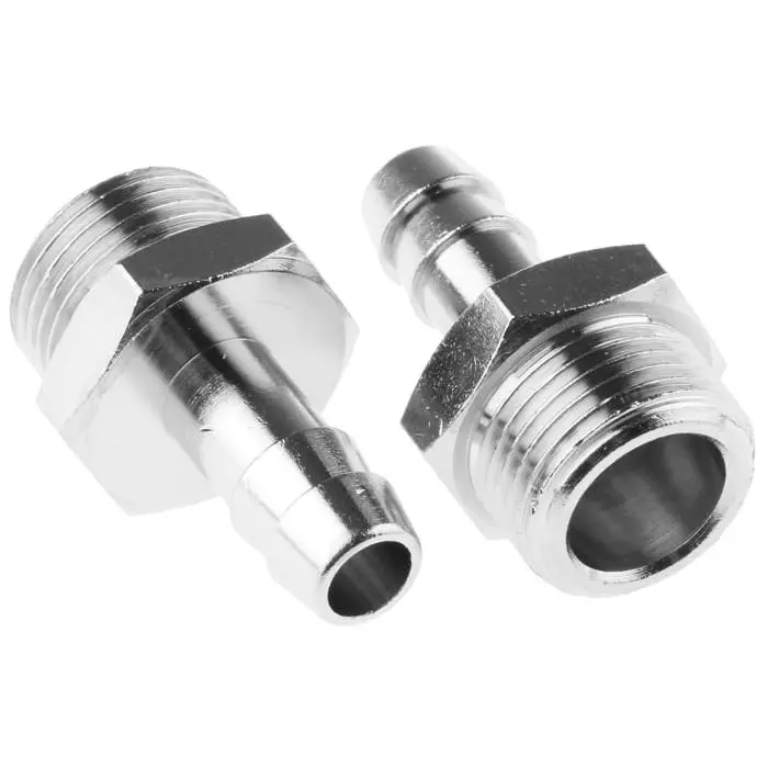Legris LF3000 Series Straight Threaded Adaptor G 3/8 Male to Push In 8 mm Threaded-to-Tube Connection Style, 0931 08 17 (Pack of 5 Pcs)