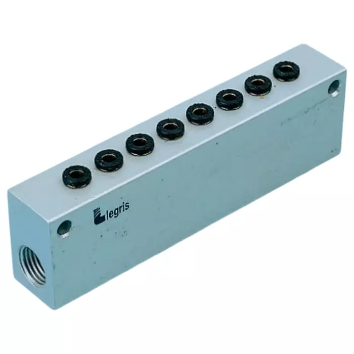 Legris 3310 Series Manifold Aluminium 6 Station G 1/2, 3310 12 21