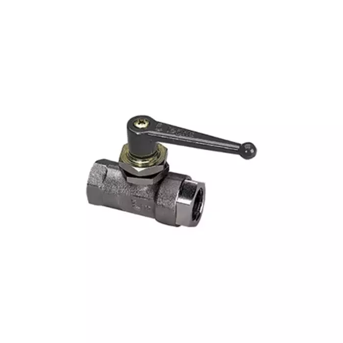 Legris Nickel Plated Brass Ball Valve Threaded BSPP 1/4 inch, 0446 07 13 (Pack of 2 Pcs)