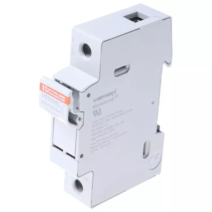 Mersen Rail Mount Fuse Holder 32 A for 10x38 mm Fuse 1P 1kV, D100997K