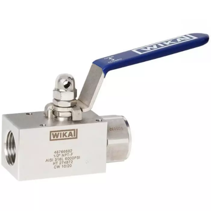 WIKA Stainless Steel Hydraulic Ball Valve NPT 1/2, 38388193