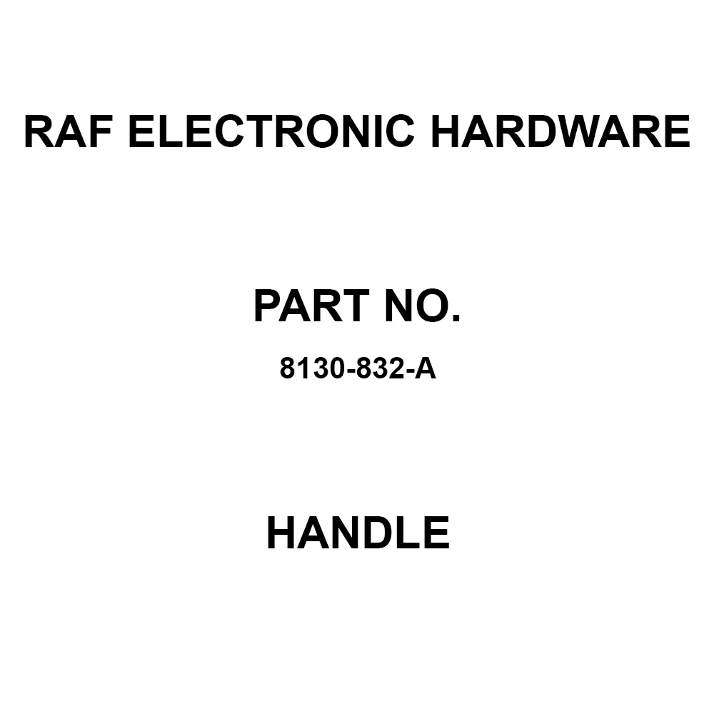 RAF ELECTRONIC HARDWARE Handle Aluminum 101.6 mm Length, 8130-832-A