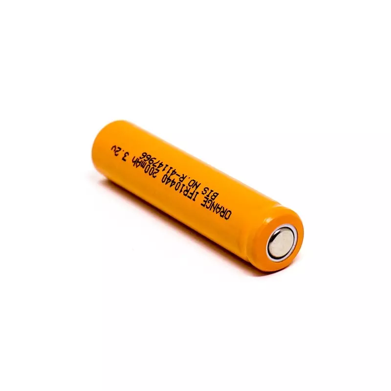 Orange A Grade IFR10440 3.2V 200 mAh 3C AAA Size LiFePO4 Battery, IFR 10440