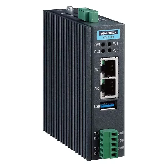 ADVANTECH Gateway, 10Mbps, 100Mbps, 1Gbps, Iot, Ecu-150-12A1U
