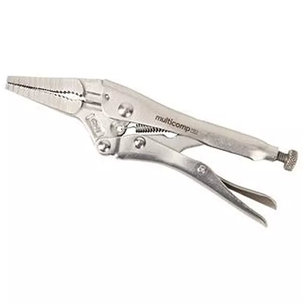MULTICOMP PRO Plier, Long Nose, Locking, Crv, 6", Mp012240