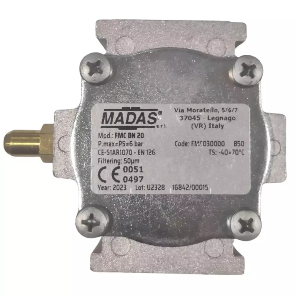 Madas Compact Filter Aluminium Silver 6 Bar Pressure Bar for Industrial Use, FMC DN20
