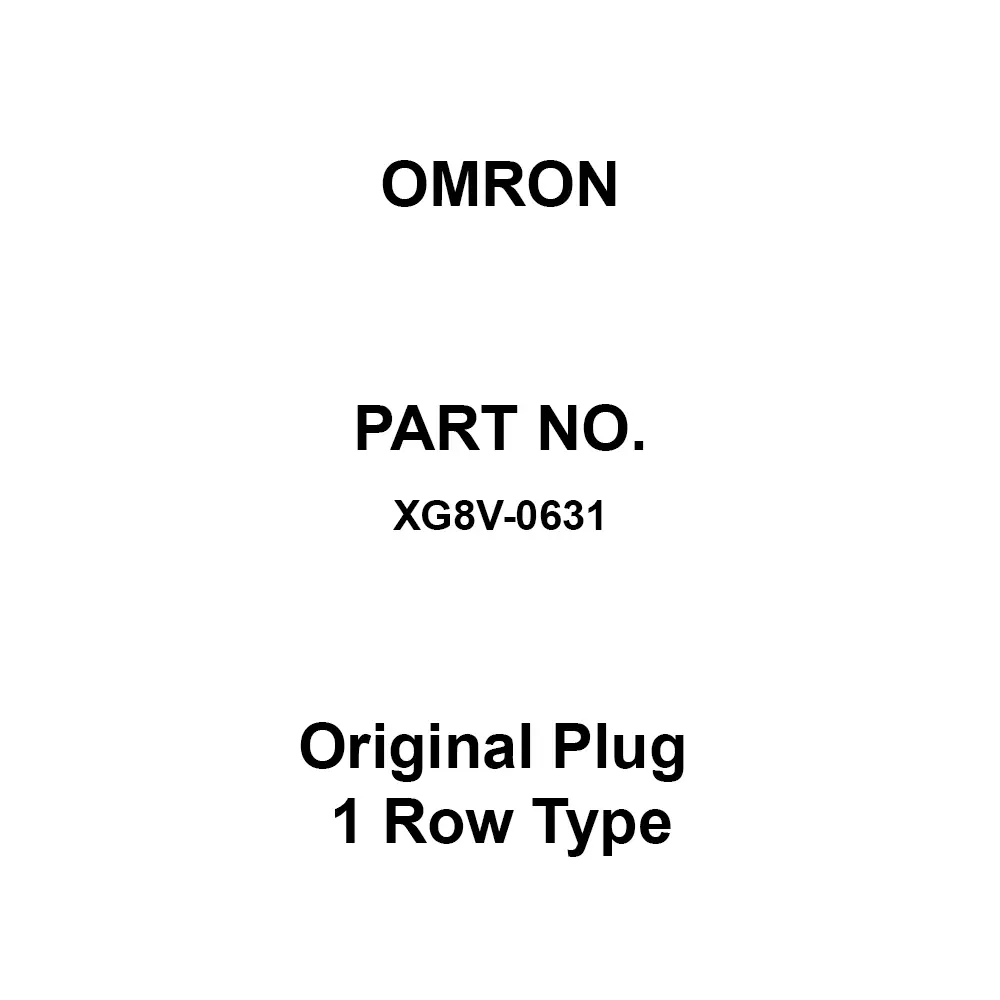 Omron Original Plug 1 Row Type AC 300 V Rated Voltage, XG8V-0631