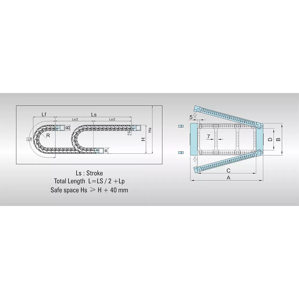 controlwell-cable-drag-sabin-n-type-chain-both-side-open-550-mm-inner-width-480-mm-bending-radius-nsb075n550r480