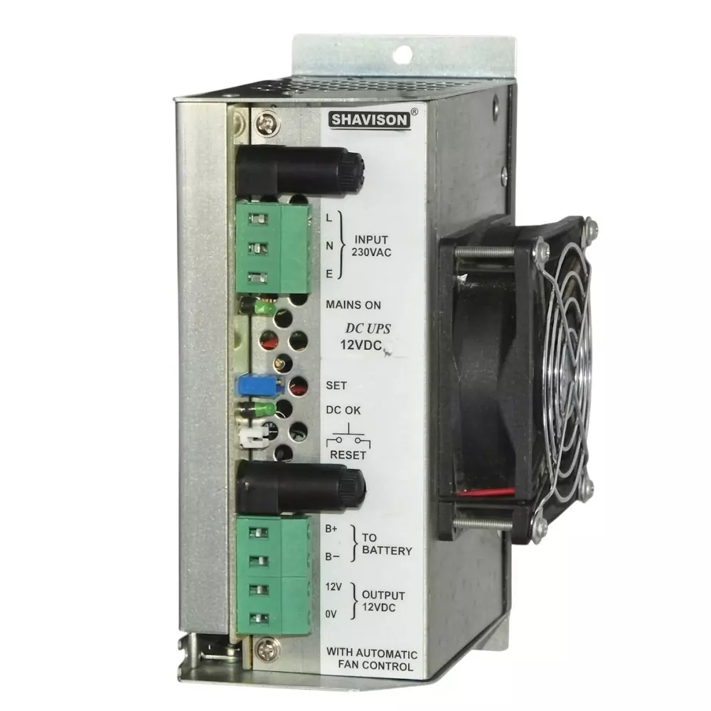 Shavison DC UPS 120 W 10 A Current at Nominal Input 12 V DC for Industrial Use, DCUPS-1-120-12