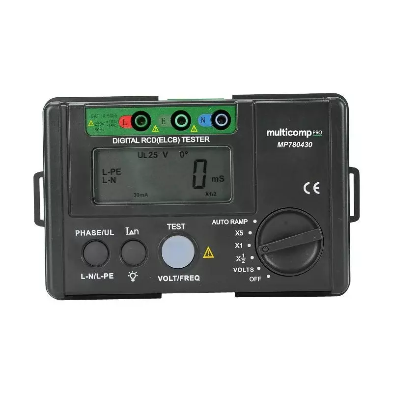 MULTICOMP PRO Digital Rcd Tester 30 V AC to 600 Voltage Measurement Range, MP780430