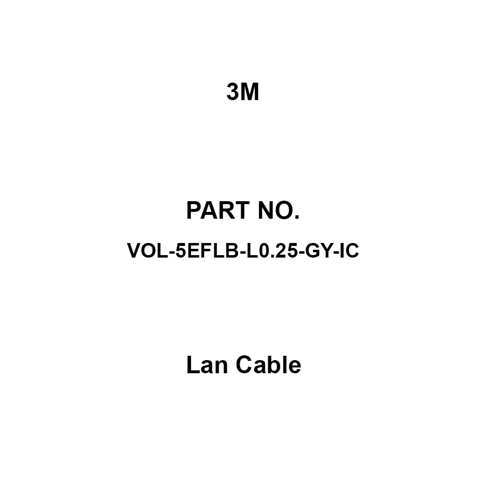 3M Lan Cable 8 Pole, VOL-5EFLB-L0.25-GY-IC
