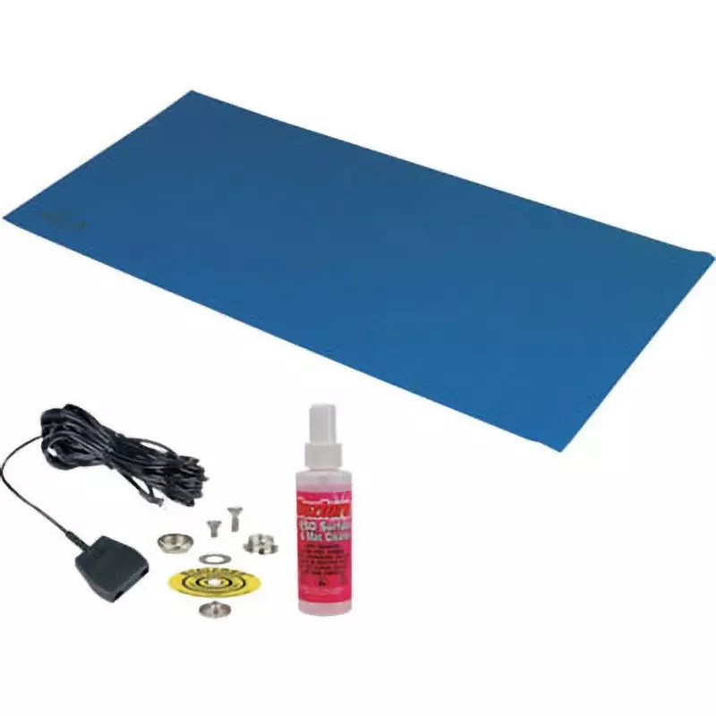 DESCO Static Dissipative Two-Layer Vinyl Sheet Blue, 66164