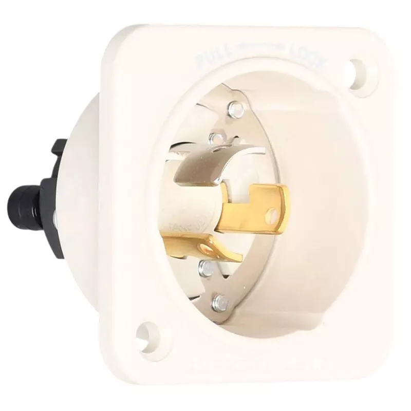 AMERICAN DENKI Hook Type Flange Inlet 125 V Rated Voltage, 3115N