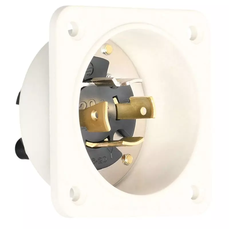 AMERICAN DENKI Hook Type Flange Inlet 480 V Rated Voltage, 4245N-L16