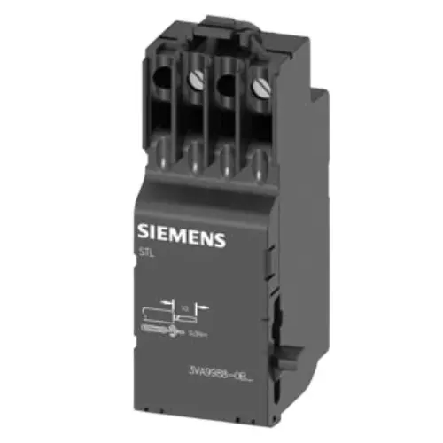 Siemens Sentron 3VA Series Shunt Release Left Accessory 110-127 V AC and 50/60 Hz for 3VA1 100A/ 160A/ 250A/ 400A/ 630A/ 800A/ 1000A MCCB, 3VA9988-0BL32