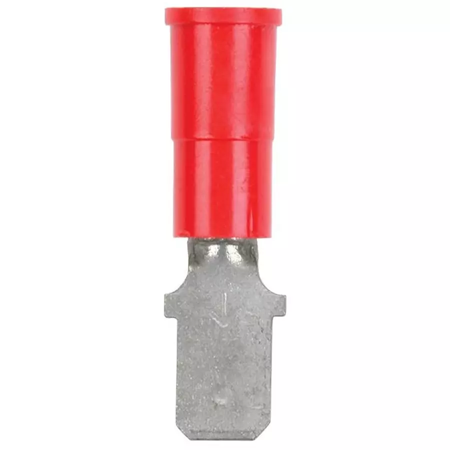 3M TERMINAL, MALE DISCONNECT, 0.187", CRIMP, RED, MVU18-187DMX (Pack of 100 Pcs)