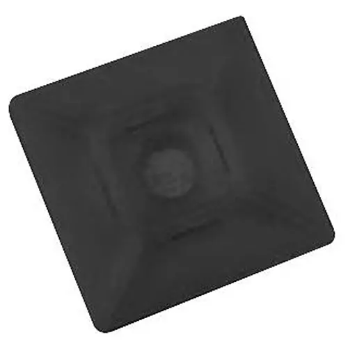 3M CABLE TIE MOUNT, 4-WAY, 19MML X 19MM W, NYLON, PK100, BLACK, CTB75X75BKA-C (Pack of 100 Pcs)